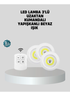 Uzaktan Kumandalı 3’lü Ayarlanabilir Spot Led Işık Seti
