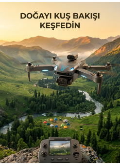 Uzaktan Kumandalı Çift Kameralı Hobi Ve Fotoğraf Droneu