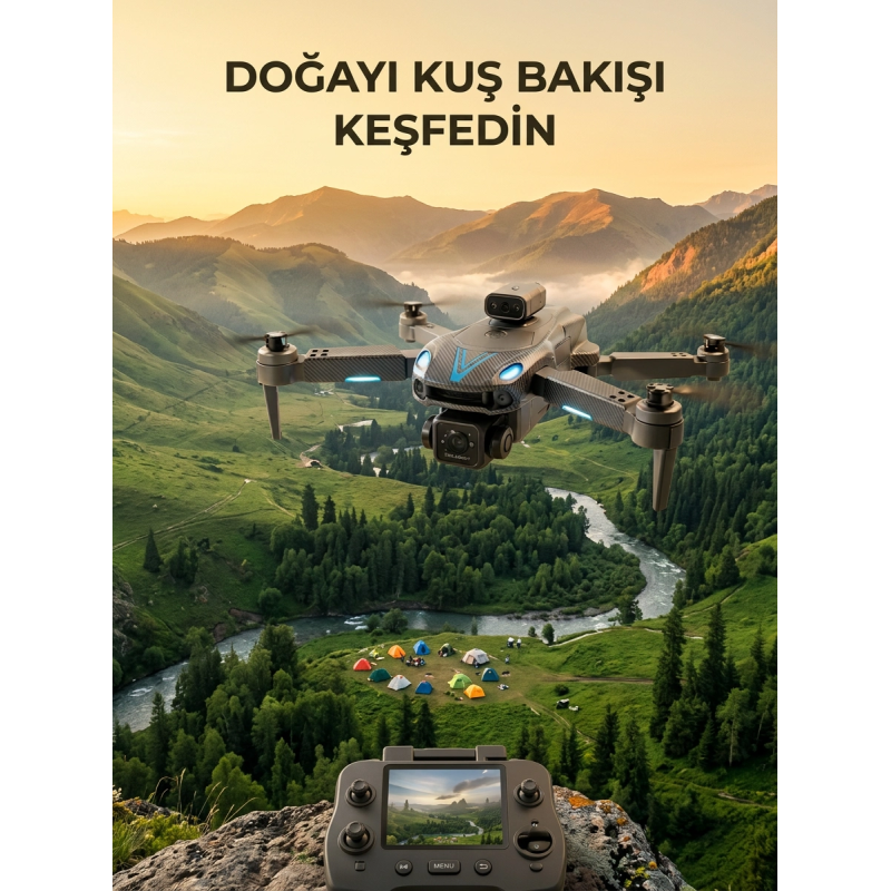 Uzaktan Kumandalı Çift Kameralı Hobi Ve Fotoğraf Drone'u Uzaktan Kumandalı Çift Kameralı Hobi Ve Fotoğraf Drone'u