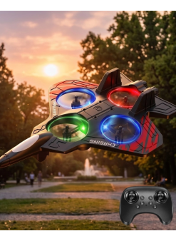 Uzaktan Kumandalı Drone Uçak Led Işıklı 360 Derece Akrobatik Hareket Özellikli