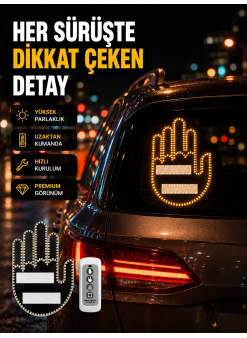 Uzaktan Kumandalı Led El Park Uyarı Cihazı Suya Dayanıklı Enerji Tasarruflu