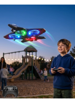 Uzaktan Kumandalı Led Işıklı Drone Uçak 360 Derece Dönüş Özellikli Oyuncak Drone