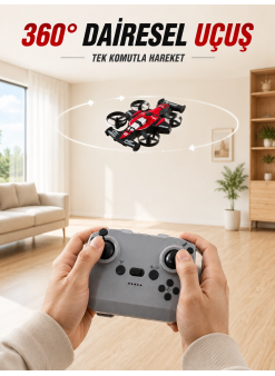 Uzaktan Kumandalı Rc Drone 360° Akrobatik Dönüş 3 Kademeli Hız Headless Mode