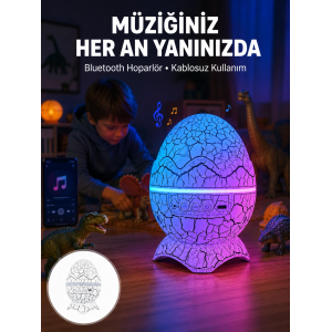 Uzaktan Kumandalı, Usb Girişli, Döner Projektör Lamba Yeni Nesil