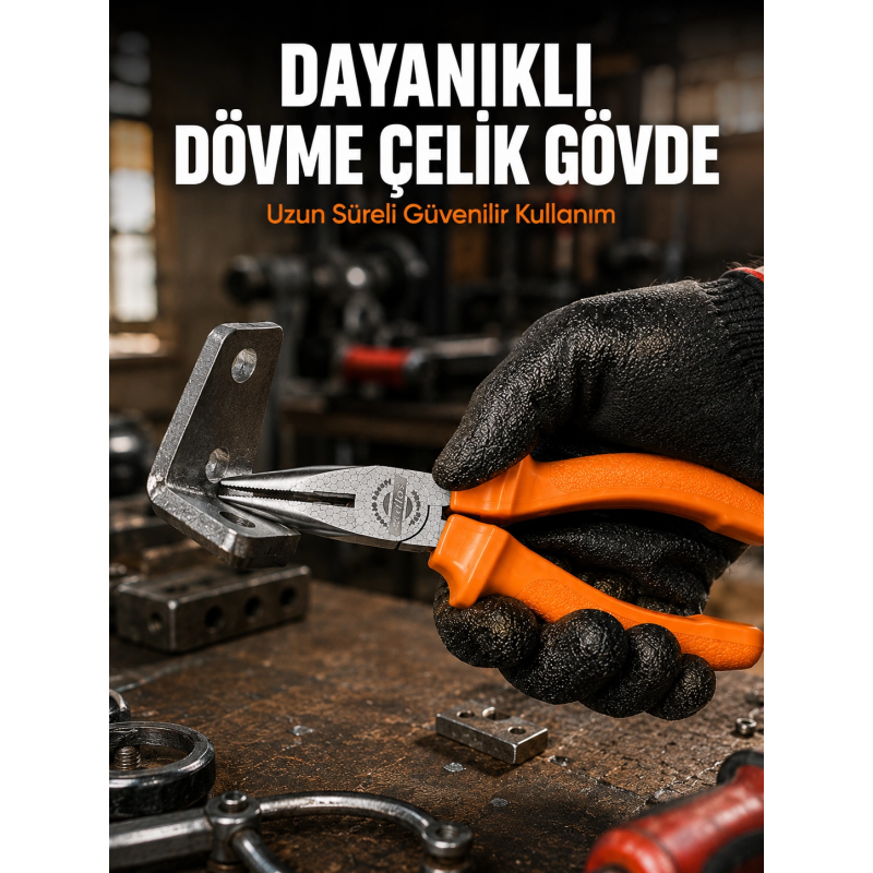 Uzun Çene Tasarımlı Dövme Çelik Kargaburun Hassas Kavrama Performansı Uzun Çene Tasarımlı Dövme Çelik Kargaburun Hassas Kavrama Performansı