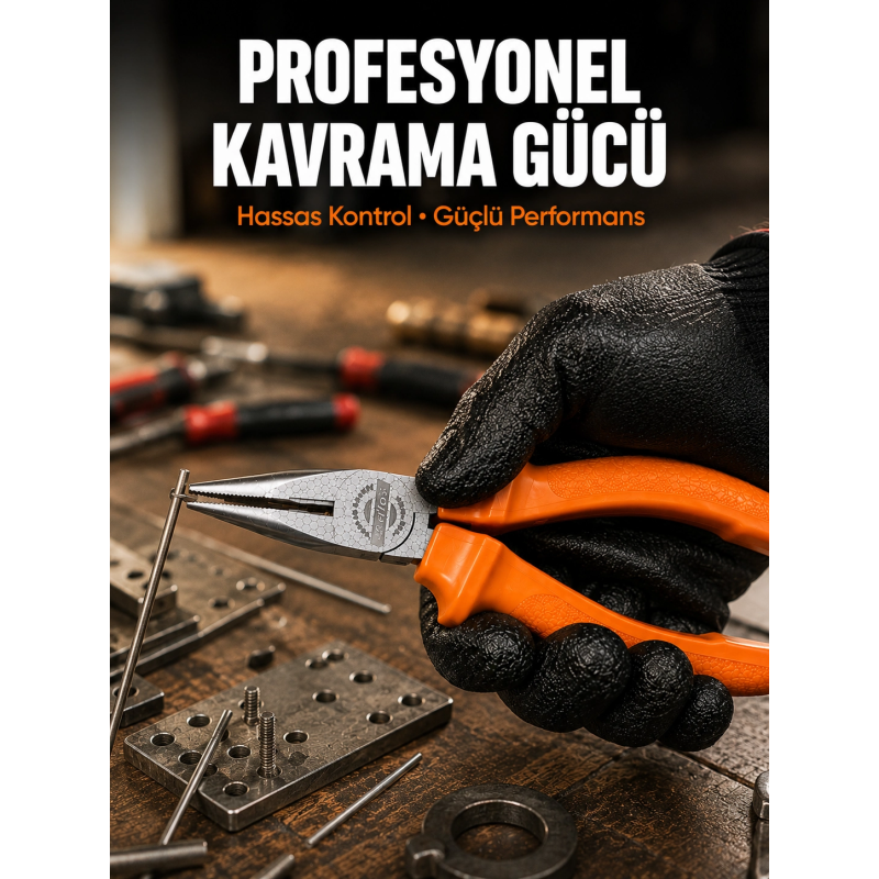 Uzun İnce Çeneli Profesyonel Kargaburun Dayanıklı Çelik El Aleti Uzun İnce Çeneli Profesyonel Kargaburun Dayanıklı Çelik El Aleti