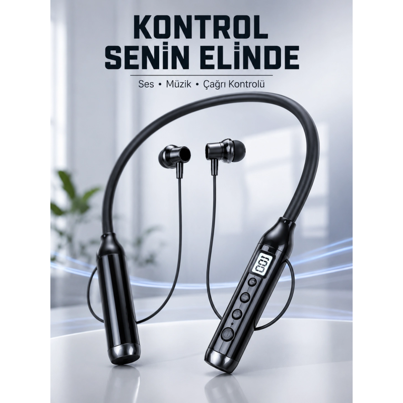 Uzun Kullanım Süreli Bluetooth Kulaklık Boyun Bantlı Mikrofonlu 600 Saat Müzik Süreli Ses Ve Çağrı Kontrollü Kablosuz Kulaklık Uzun Kullanım Süreli Bluetooth Kulaklık Boyun Bantlı Mikrofonlu 600 Saat Müzik Süreli Ses Ve Çağrı Kontrollü Kablosuz Kulaklık