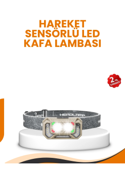 Uzun Menzilli Sensörlü Led Kafa Lambası Kamp Ve Yürüyüş