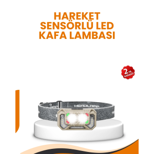 Uzun Menzilli Sensörlü Led Kafa Lambası Kamp Ve Yürüyüş