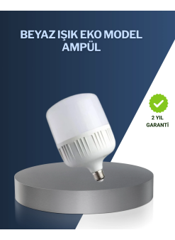 Uzun Ömürlü Şarjlı Led Ampul 30 Watt Güçlü Aydınlatma