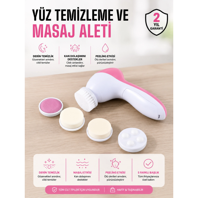 Uzun Pil Ömrü Ve Etkili Sonuçlar Sunan 5 Fonksiyonlu Cilt Bakım Cihazı Uzun Pil Ömrü Ve Etkili Sonuçlar Sunan 5 Fonksiyonlu Cilt Bakım Cihazı