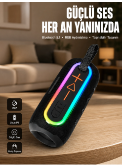 Uzun Pil Ömürlü Bluetooth 5.1 Hoparlör Yeni Nesil