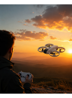 Uzun Şarj Süreli Kameralı Mini Drone Işıklı Akıllı Uçuş Sistemli