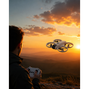 Uzun Şarj Süreli Kameralı Mini Drone Işıklı Akıllı Uçuş Sistemli