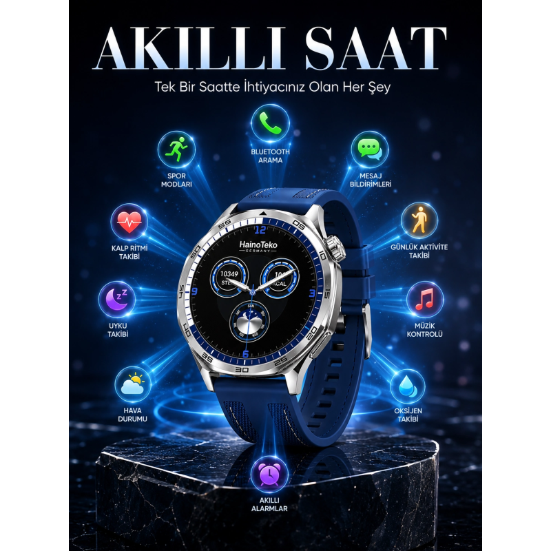 Amoled Ekranlı Bluetooth Akıllı Saat 3 Kordonlu Uzun Pil Ömürlü Amoled Ekranlı Bluetooth Akıllı Saat 3 Kordonlu Uzun Pil Ömürlü
