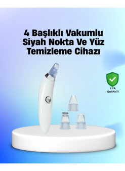 Vakum Teknolojili Siyah Nokta Temizleyici Cihaz – 4 Farklı Başlık Ve Derinlemesine Gözenek Temizliği