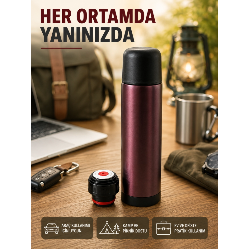 Vakumlu Termos 304 Paslanmaz Çelik Seyahat Termosu Vakumlu Termos 304 Paslanmaz Çelik Seyahat Termosu