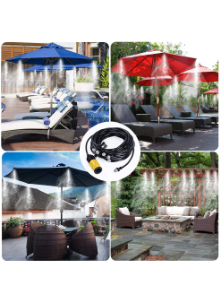 Veranda Sera Havuz Alanları Su Sisi Sistemi Dış Mekan Soğutma Kiti 10 Metre