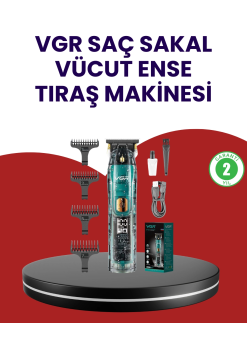 Vgr V-695 Şarjlı Profesyonel Erkek Saç Sakal Tıraş Makinesi Ipx7 Su Geçirmez
