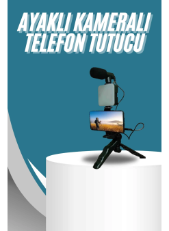 Video Making Kit Telefon Tutucu Vlog Video Mini Led Işıklı