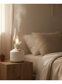 Vintage Dekoratif Gaz Lambası Görünümlü Aromaterapi Difüzör 1200 Mah Usb Şarjlı
