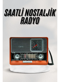 Vintage Nostaljik Radyo Aux Usb Sd Kart Girişli Şarjlı Bluetooth Bağlantılı