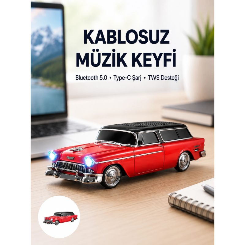 Vintage Tasarımlı Led Işıklı Bluetooth Hoparlör 10w Vintage Tasarımlı Led Işıklı Bluetooth Hoparlör 10w