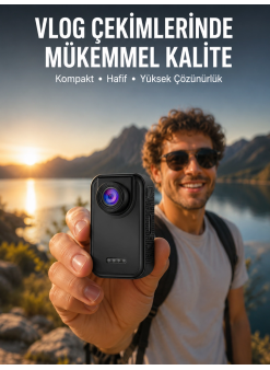 Vlog, Seyahat Ve Günlük Video Çekimleri İçin Mini Kamera Yeni Nesil