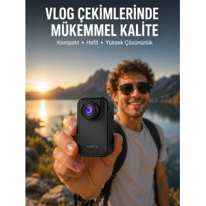 Vlog, Seyahat Ve Günlük Video Çekimleri İçin Mini Kamera Yeni Nesil