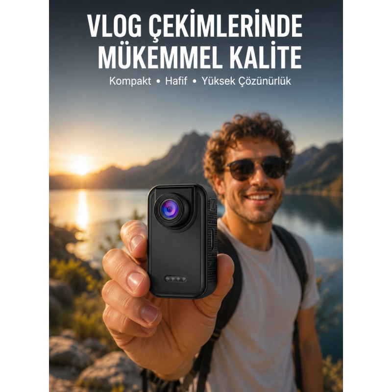 Vlog, Seyahat Ve Günlük Video Çekimleri İçin Mini Kamera Yeni Nesil Vlog, Seyahat Ve Günlük Video Çekimleri İçin Mini Kamera Yeni Nesil