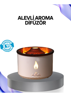 Volkan Efektli Aroma Difüzörü – Sessiz Çalışma, Otomatik Kapanma Ve Led Işık