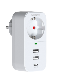 Vothoon 2.4a Çıkışlı 2xusb 1xtype-c Tekli Priz Ftr-17