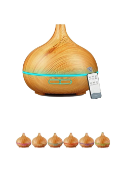 Vothoon Hava Nemlendirici 7 Led Işıklı Aromatik Oda Kokusu 550 Ml Kahve Aroma Difüzörü Buhar Makinası