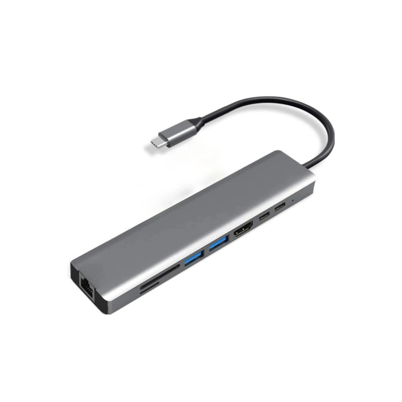 Type-c To Hdtv Multifunction Adapter 8 Port Kablo Type-c To Hdtv Multifunction Adapter 8 Port Kablo