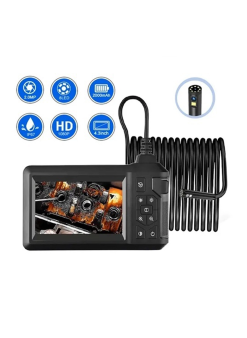 Vtn-008 Ekranlı Çift Kameralı 10 Mt Sert Kablo Yılan Endoskop Kamera 8 Mm 4.3 Inc