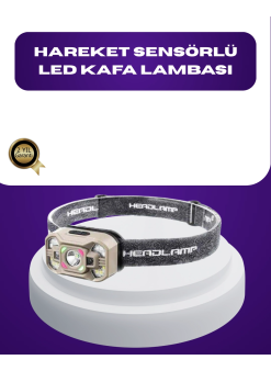 Wave Sensörlü Led Kafa Lambası Şarjlı Ayarlanabilir Işık