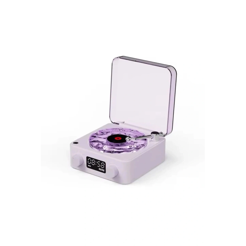 Waves Nostalji Plak Görünümlü Bluetooth Hoparlör 3d Ses Dalgası Retro Müzik Plak Mor Waves Nostalji Plak Görünümlü Bluetooth Hoparlör 3d Ses Dalgası Retro Müzik Plak Mor