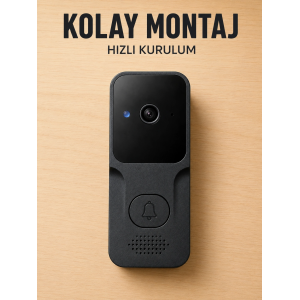 Wi-fi Akıllı Görüntülü Kapı Zili | Hd Kamera, Gece Görüşü Ve Telefon Bildirimli
