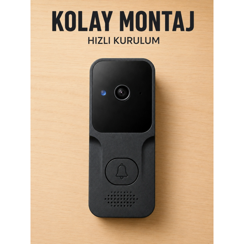 Wi-fi Akıllı Görüntülü Kapı Zili | Hd Kamera, Gece Görüşü Ve Telefon Bildirimli Wi-fi Akıllı Görüntülü Kapı Zili | Hd Kamera, Gece Görüşü Ve Telefon Bildirimli