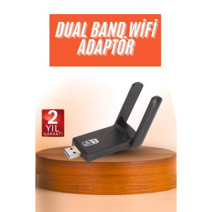 Wifi Alıcı Dual Band Usb 3.0 Adaptör Kablosuz Windows 7/8/10/11