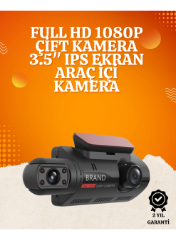 Wifi Destekli Araç Kamerası – 3 İnç Ekran, 1080p Ön Ve 720p İç Kamera