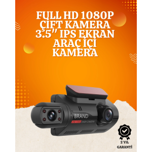 Wifi Destekli Araç Kamerası – 3 İnç Ekran, 1080p Ön Ve 720p İç Kamera