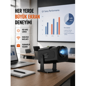 Wifi6 Ve Bluetooth 5.4 Destekli Led Projektör - Hcs350pro Yeni Nesil