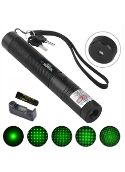 Ws-503 100mw Desen Başlıklı Şarjlı Yeşil Lazer Pointer