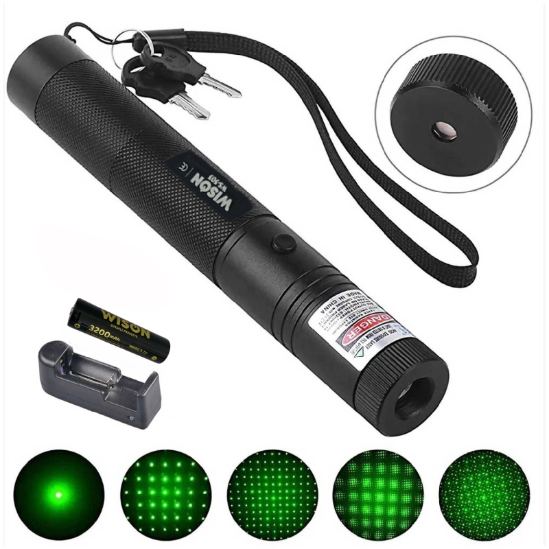 Ws-503 100mw Desen Başlıklı Şarjlı Yeşil Lazer Pointer Ws-503 100mw Desen Başlıklı Şarjlı Yeşil Lazer Pointer