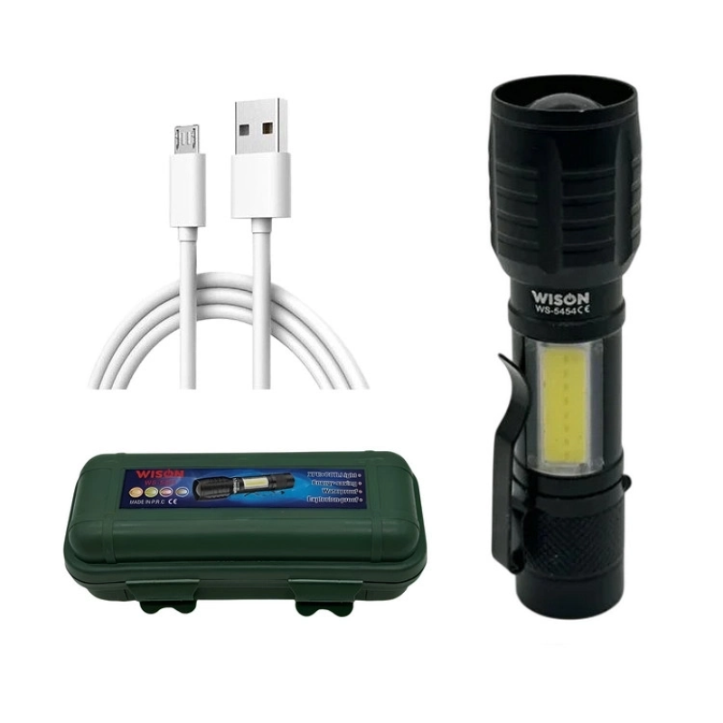 Ws-5454 Cob Led Usb Şarjlı Mini El Feneri Ws-5454 Cob Led Usb Şarjlı Mini El Feneri
