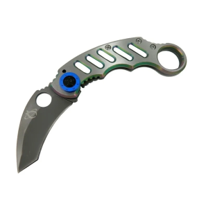 X05bl Gümüş Karambit 17 Cm - Metal Saplı, Manuel
