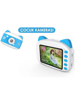 X900 Dijital Çocuk Fotoğraf Makinesi Selfie Kamera 3.5 İnç Dijital Çocuk Kamerası 1080p (mavi)