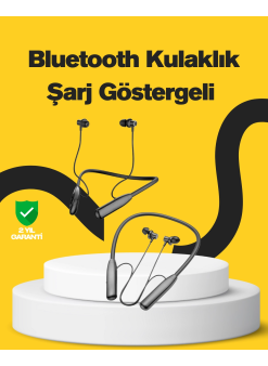 Y12 Bluetooth Boyun Bantlı Kulaklık – 100 Saat Pil, Bluetooth 5.3, Dokunmatik Kontrol