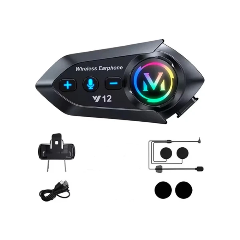 Y12 Motor Kask Kulaklık Rgb Modlu Radyolu Motosiklet Kulaklık 5.3 Bluetooth Intercom Y12 Motor Kask Kulaklık Rgb Modlu Radyolu Motosiklet Kulaklık 5.3 Bluetooth Intercom